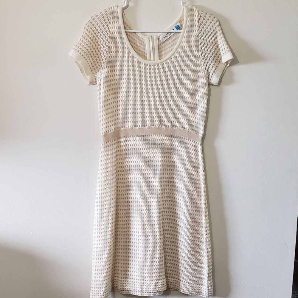 Anthropologie Sparrow Cream and Gold Dress